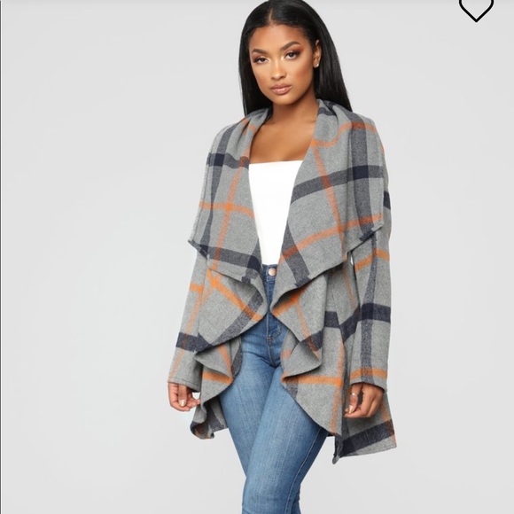 Fashion Nova Jackets & Blazers - Plaid Coat/Multi Color